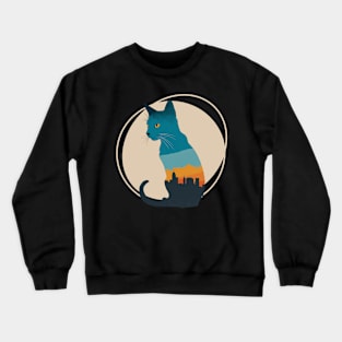 City Kitty Funny cat City Crewneck Sweatshirt